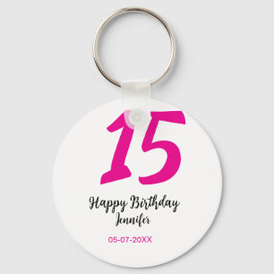 Porte-clés quiencenera 15e anniversaire ajouter date année te