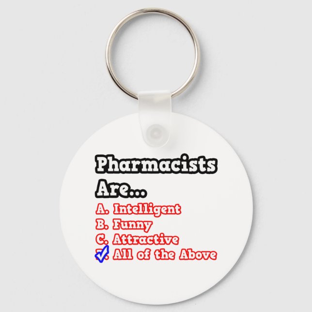 Porte-clés Quiz du pharmacien...Plaisanterie (Recto)
