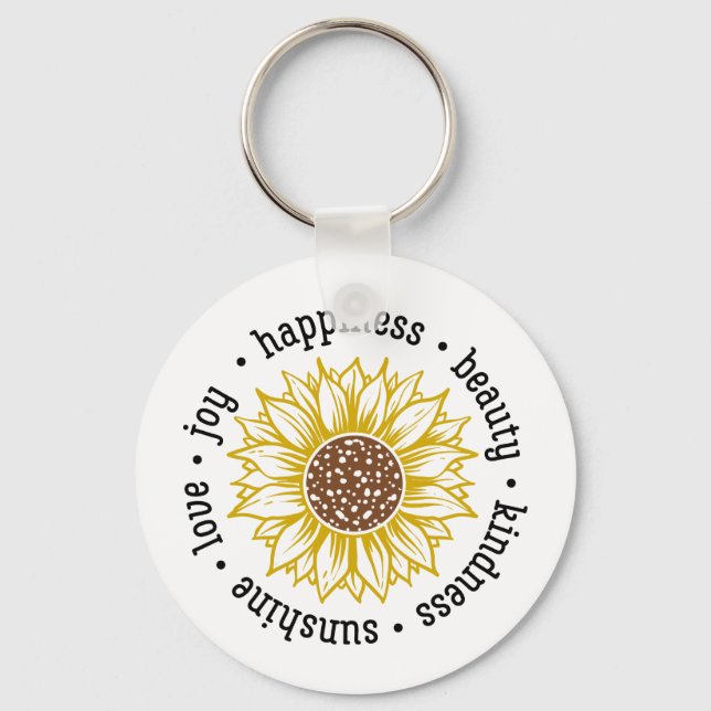 Porte-clés Quota inspiratoire Sunflower (Recto)