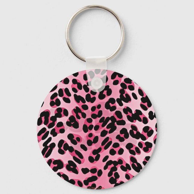 Porte-clés RAB Rockabilly Pink Cheetah Imprimer (Recto)