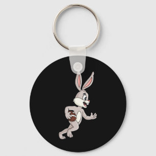 Porte-clés Rabbit De Pâques Courir Avec Un Football Fun Boys 
