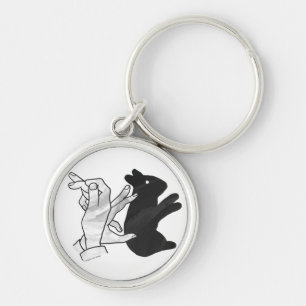 Porte-clés Rabbit Silhouette main