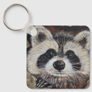 Porte-clés Raccoon Porte - clé de peinture