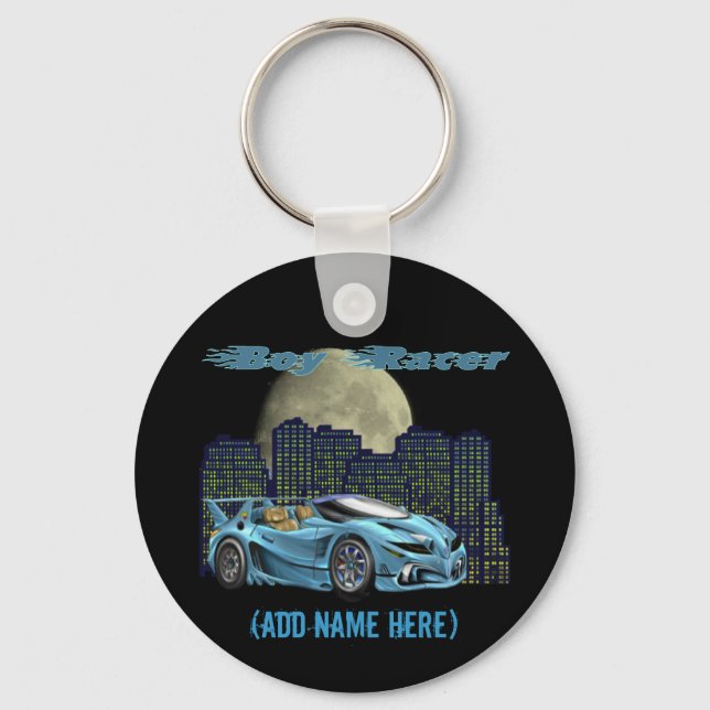Porte-clés Racer de garçon personnalisé - Porte - clé (Recto)