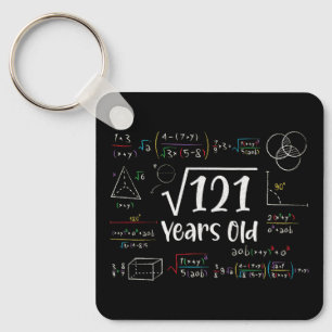Porte-clés Racine carré de 121 11e anniversaire 11 ans Cadeau