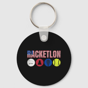 Porte-clés Racketlon Usa - Tennis de Table Badminton Squash T
