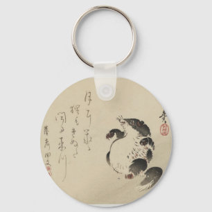 Porte-clés Racoon-chien (Tanuki) par Shibata Zeshin