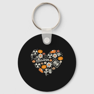 Porte-clés Radiologie Automne Coeur Xray Tech Automne Citroui
