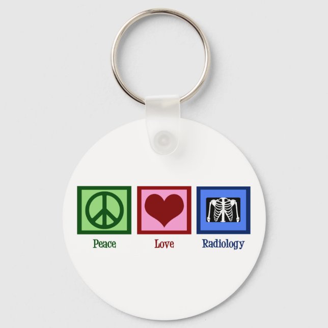 Porte-clés Radiologie de l'amour de la paix (Recto)