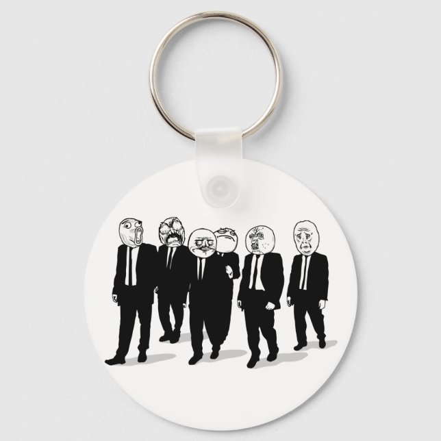 Porte-clés Rage Comic Mème Face À Marcher. Me Gusta. (Recto)