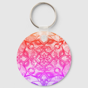Porte-clés Rainbow Abstrait Mandala