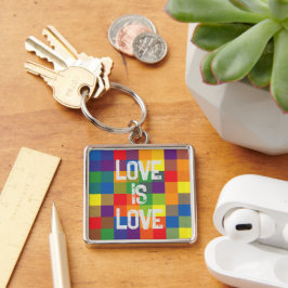 Porte-clés Rainbow Buffalo Check Pride Plaid Personnaliser