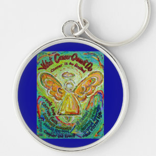 Porte-clés Rainbow Cancer Angel Peinture Porte - clé Pendenti