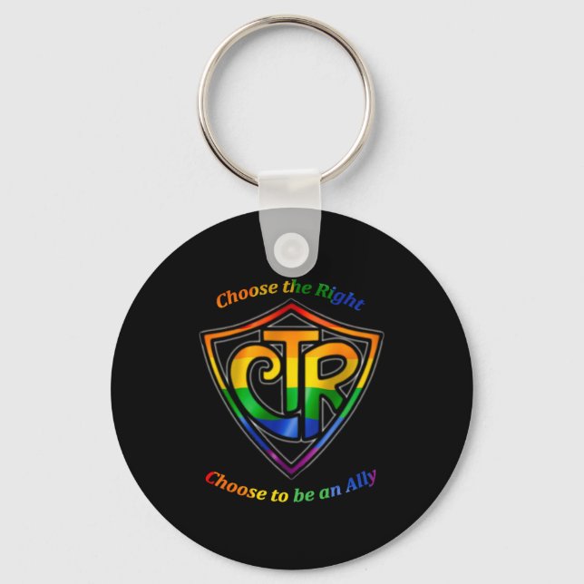 Porte-clés Rainbow CTR - LDS LGBT Ally (Recto)