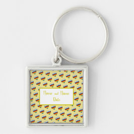 Porte-clés Rainbow Heart Motif