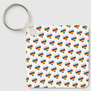 Porte-clés Rainbow Heart Motif