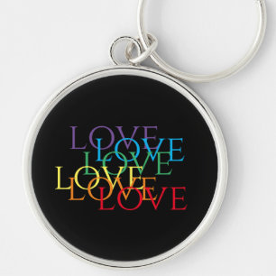 Porte-clés RAINBOW LOVE II Premium Porte - clé rond