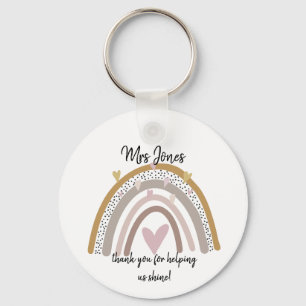 Porte-clés Rainbow merci cadeau à l'enseignant