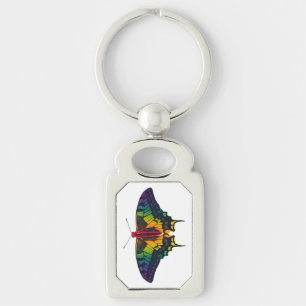 Porte-clés Rainbow Pride Flag Swallowtail Butterfly