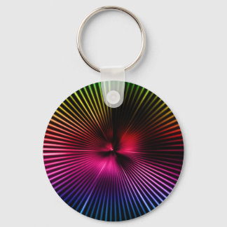 Porte-clés Rainbow Radial Burst Abstract