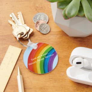 Porte-clés RAINBOW Sauvegarder ma planète (personnalisable)