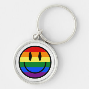 Porte-clés Rainbow Smiley Face