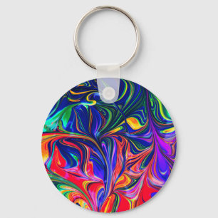 Porte-clés Rainbow Swirl Trippy Glow Stick