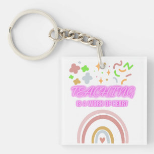 Porte-clés Rainbow Teaching est un travail de coeur
