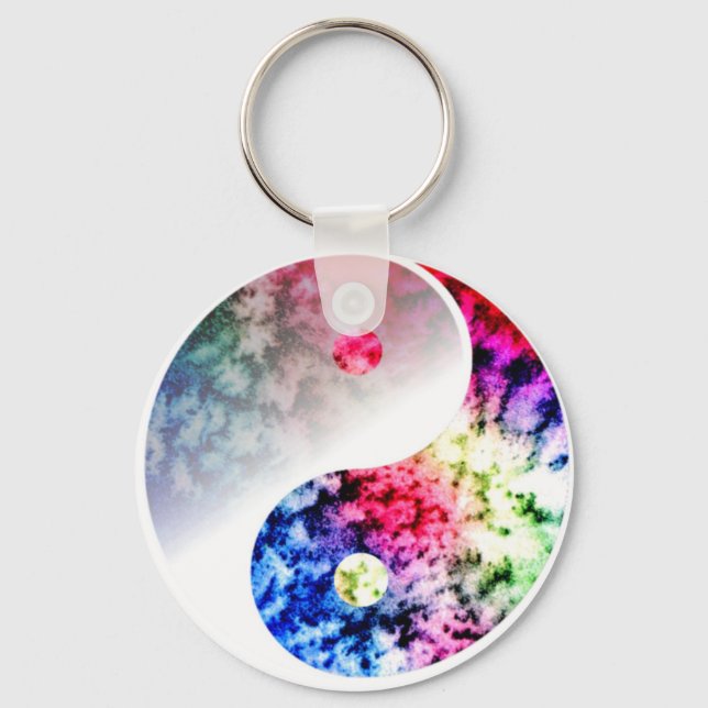 Porte-clés Rainbow Yin Yang (Recto)