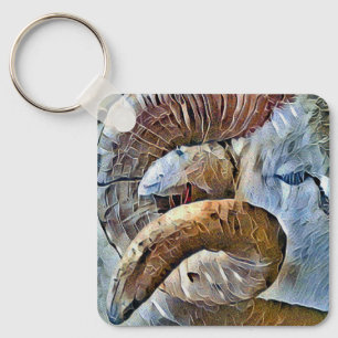 PORTE-CLÉS RAM SHEEP FARM ANIMAL