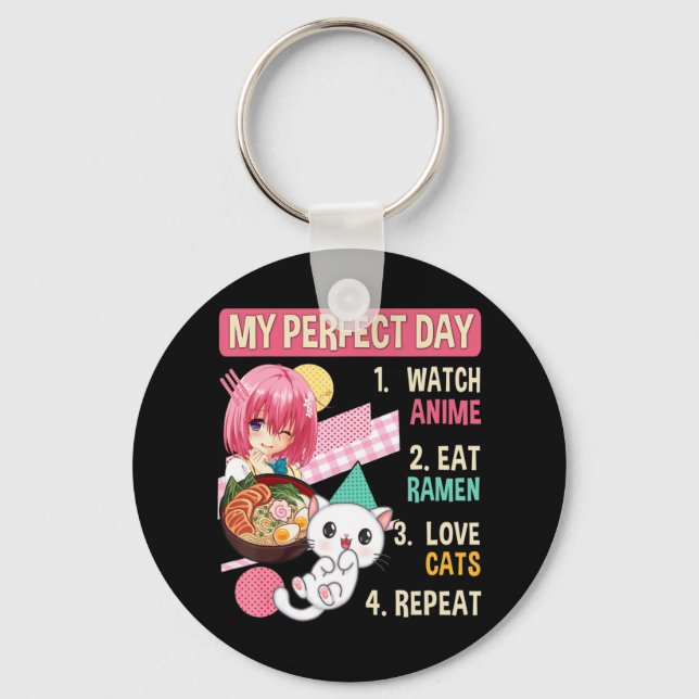 Porte-clés Ramen Cat Kawaii Anime Japonaise Food Girls Offici (Recto)