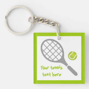 Porte-clés Raquette de tennis et coutume de balle