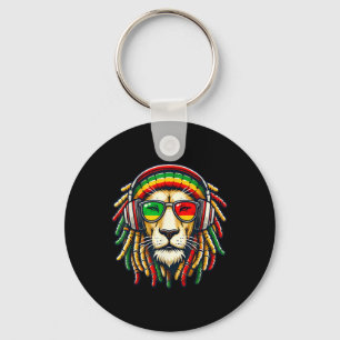 Porte-clés Rasta Reggae Music Lion Jamaïque
