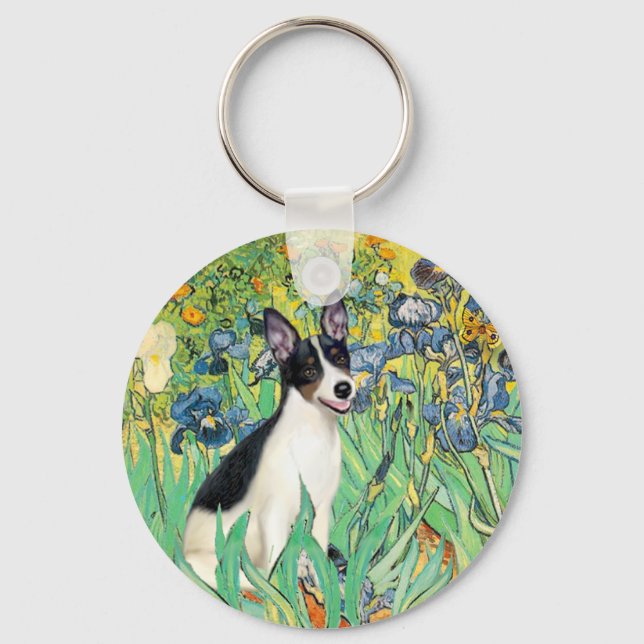 Porte-clés Rat Terrier - Irises (Recto)