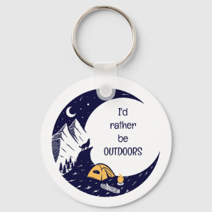 Porte-clés Rather Be Outdoors Quote Camping