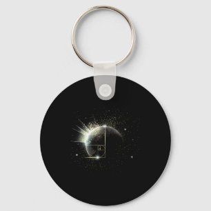 Porte-clés Ratio d'Or Fibonacci Prof de Maths Spirale Espace