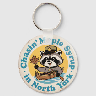 Porte-clés Raton laveur rétro canoë North York