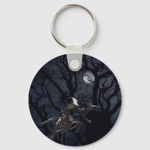 Porte-clés Raven and Rat Skeleton in Moonlight