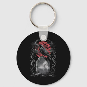 Porte-clés Raven Bird Gothic Raven Art Cemetery Imaginaire