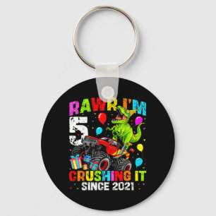 Porte-clés Rawr 5 Dinosaure Monster Truck Cinquième Anniversa