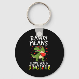 Porte-clés Rawr signifie je t'aime en Saint-Valentin dinosaur