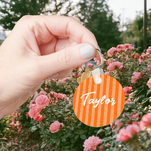 Porte-clés Rayure Cabane Orange