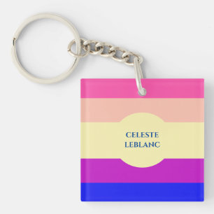 Porte-clés - Rayures de couleurs vives - Été