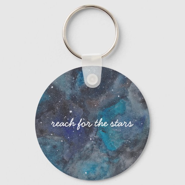 Porte-clés Reach For The Stars Space Inspirational Script (Recto)