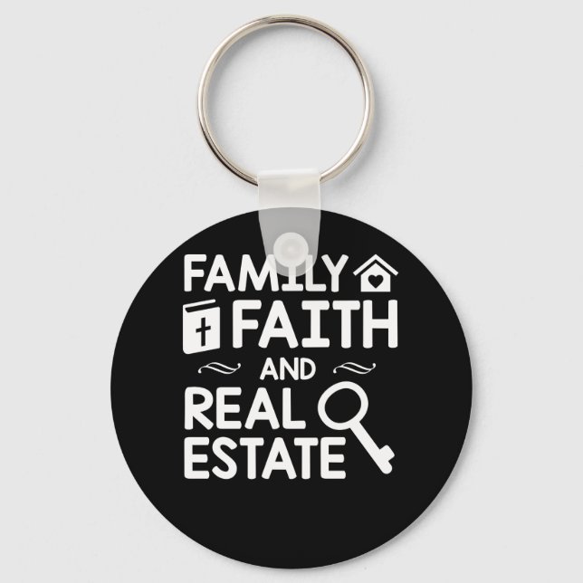 Porte-clés Realtor Christian Family Faith Immobilier (Recto)