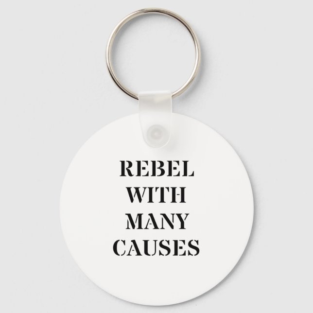 Porte-clés Rebel avec de nombreuses causes (Recto)