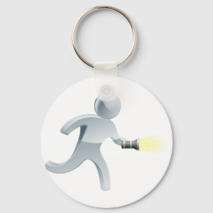 Porte-clés Recherche de l'homme de lampe-torche