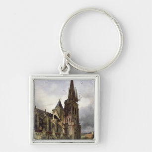 Porte-clés Reconstituant l'église d'abbaye de St Denis en