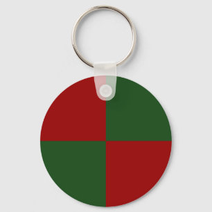 Porte-clés Rectangles rouge et vert