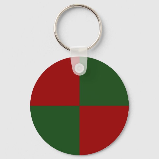 Porte-clés Rectangles rouge et vert (Recto)